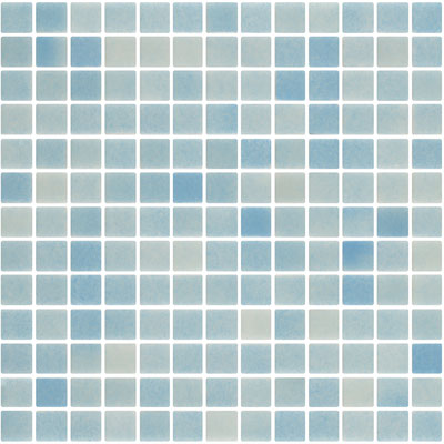 Mosaico 25mm x 25mm. Azul niebla piscina antideslizante. Caja con 2m2