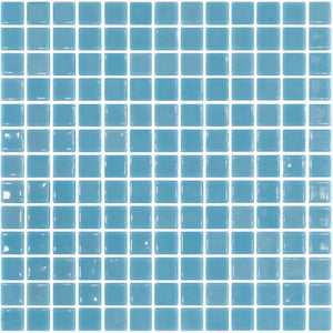 Mosaico 25mm x 25mm. Azul Piscina. Caja con 2m2