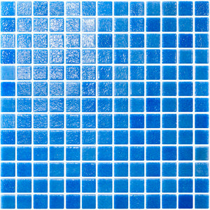 Mosaico 25mm x 25mm. Azul niebla. Caja con 2m2